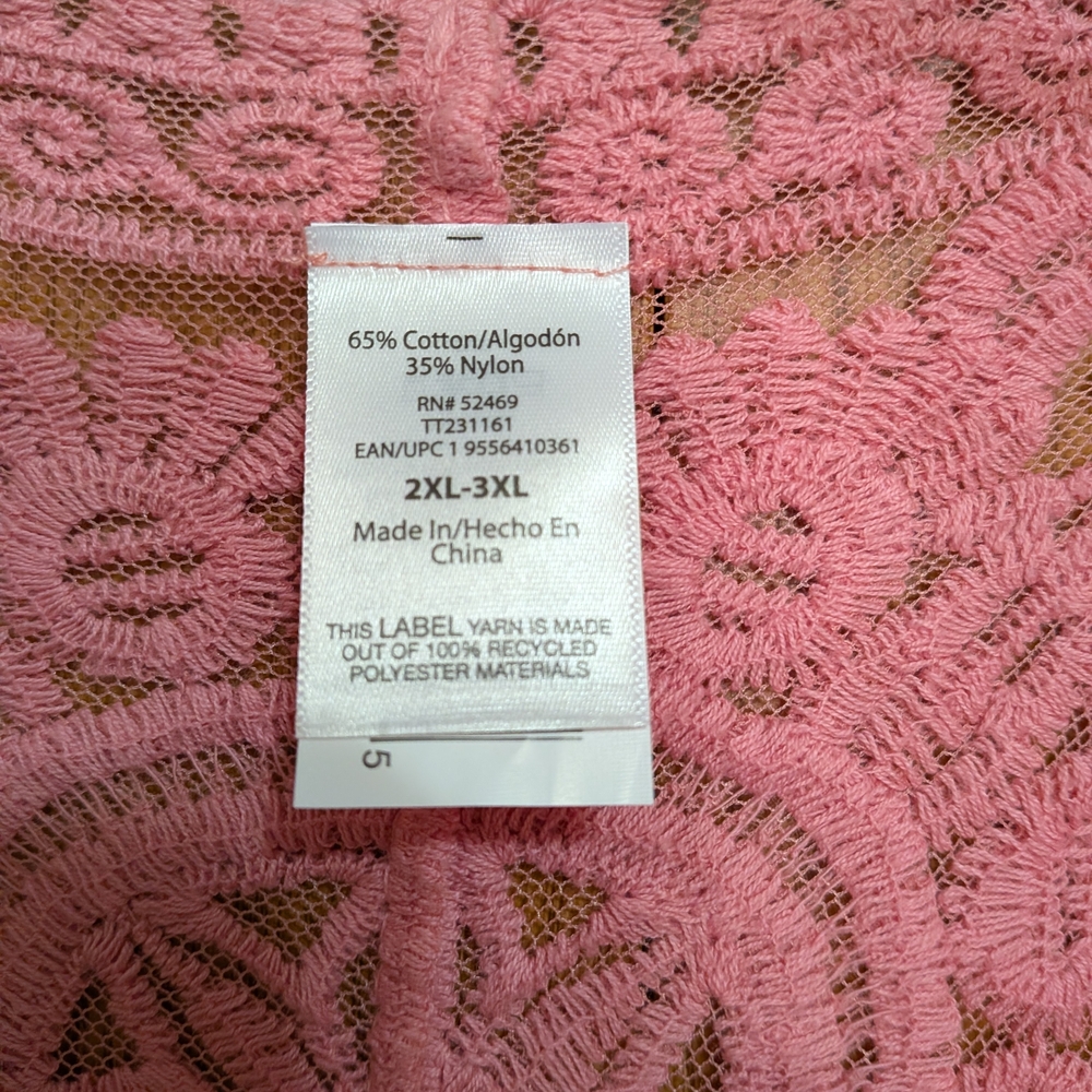 Elegant Pink Lace Kimono Robe - Picture 2 of 2